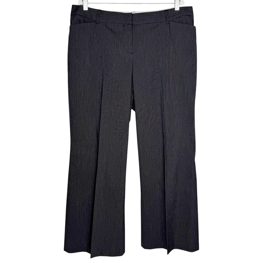 New Lane Bryant Pinstripe Wide Leg Pleated Trousers Formal Business Pants 18
